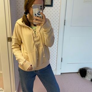 Yellow beach hoodie from AE